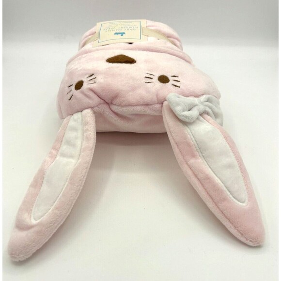 Pottery Barn Kids Baby Bunny‎ Nursery Wrap Hooded Towel Pink Cotton Velour Soft! - Picture 6 of 15
